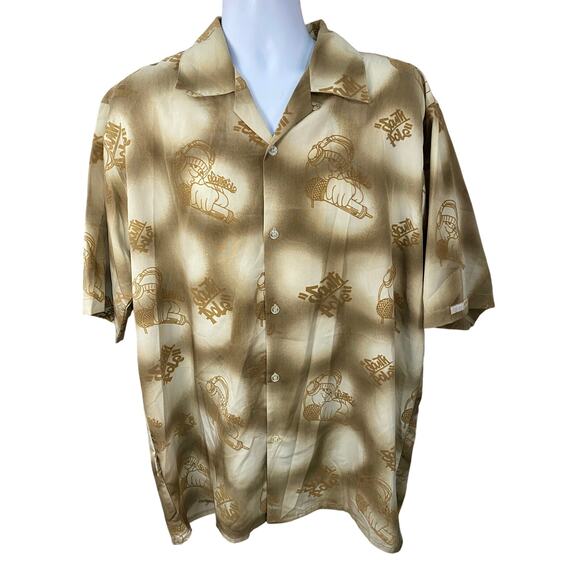 Vtg South Pole Men's L Shirt Hip Hop Button Fat Albert 1990's Y2k Loose Baggy - Picture 1 of 11